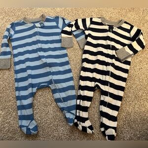 Hanna Andersson Moon and Back Footed Sleepers, size 3-6 months